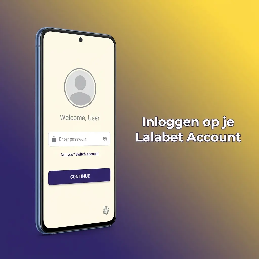 Inloggen op Lalabet account via website of mobiele app met e-mailadres, wachtwoord en tweestapsverificatie