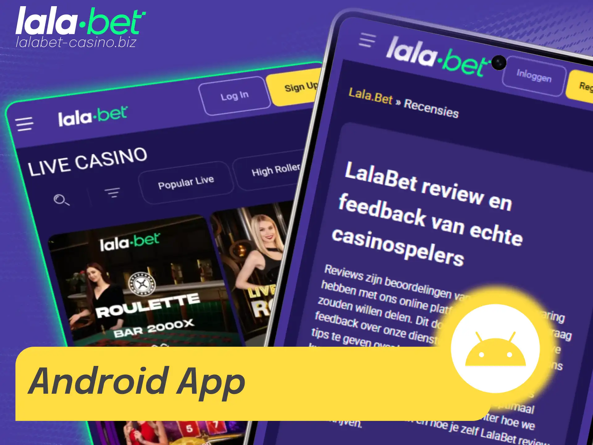 Handleiding voor het downloaden en installeren van de Lalabet Android app.