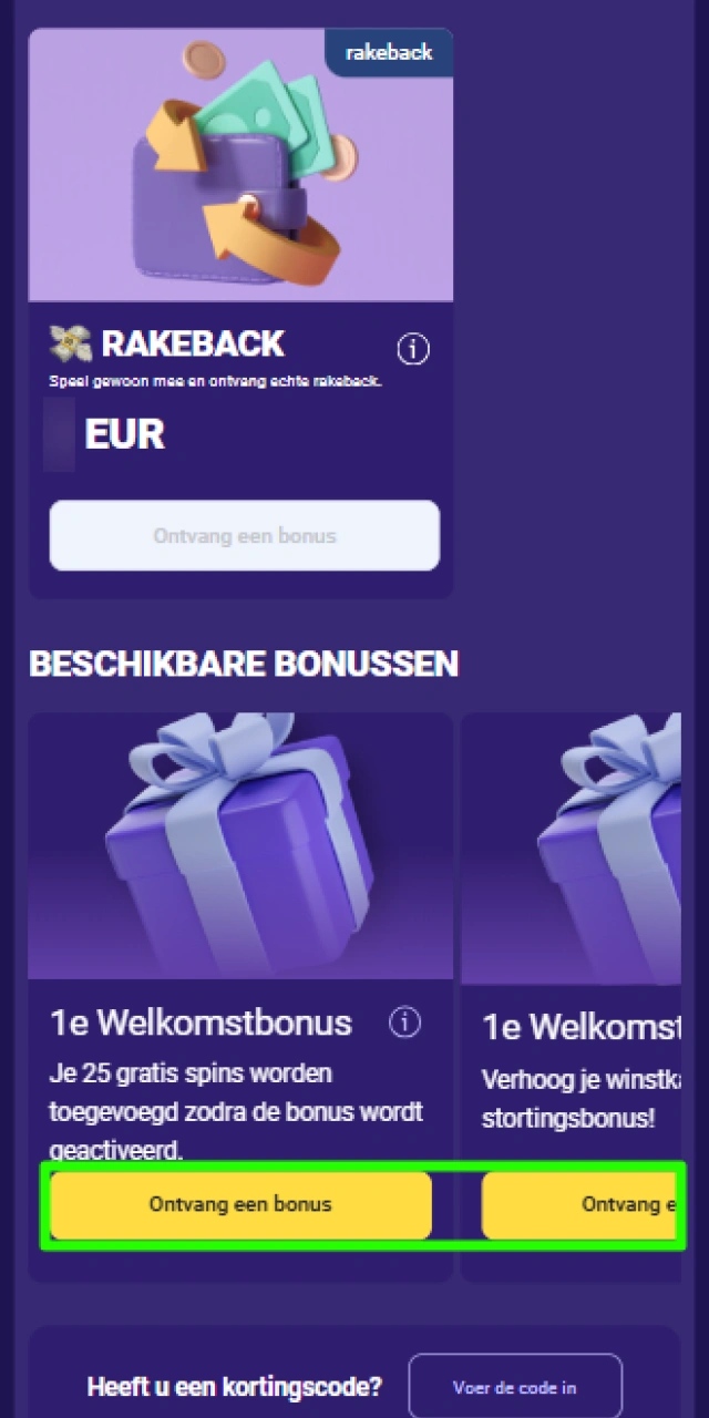 Claimen en activeren van de casino welkomstbonus bij Lalabet.