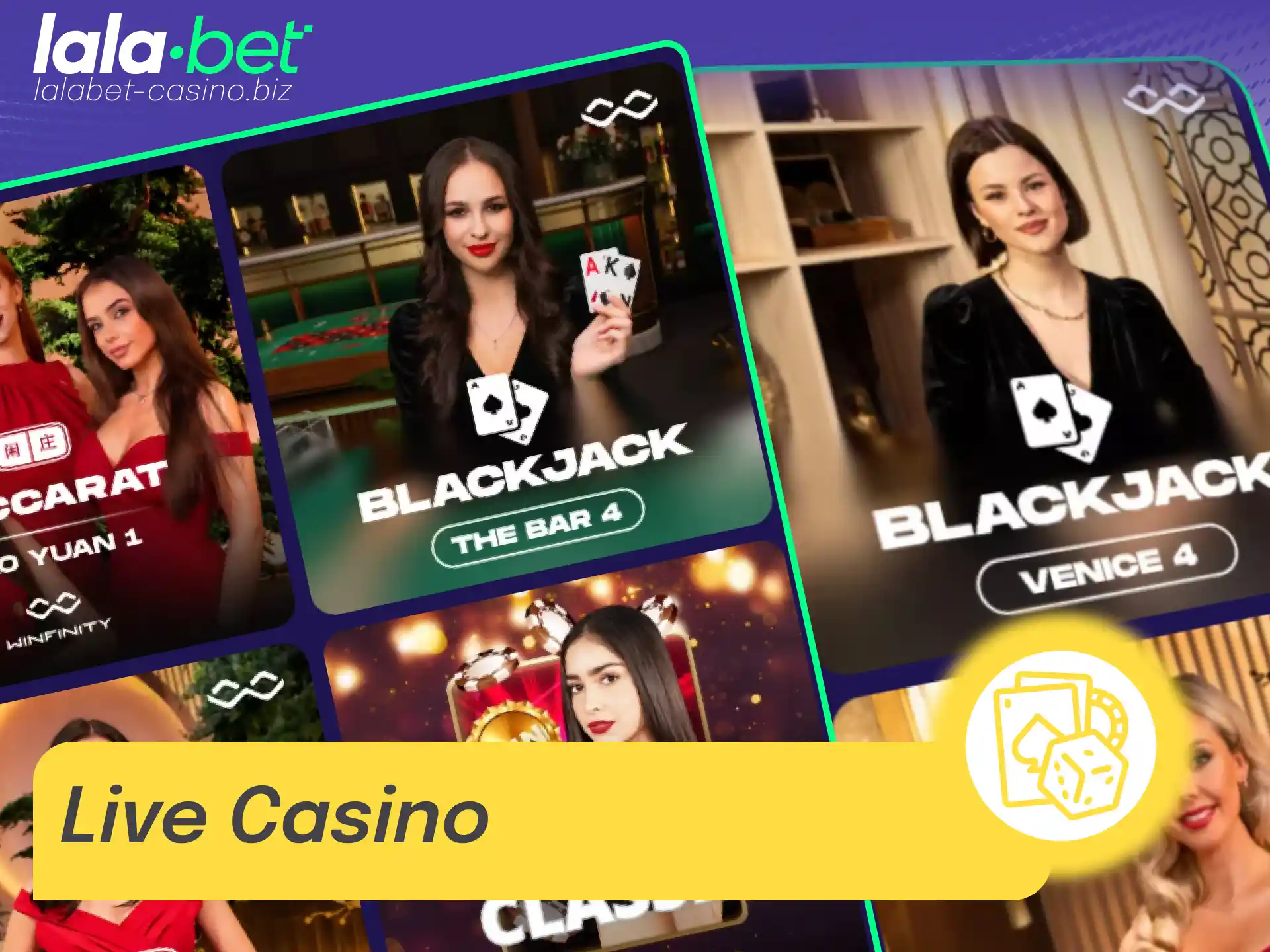 Spelen in het Lalabet live casino met echte dealers en populaire tafelspellen.