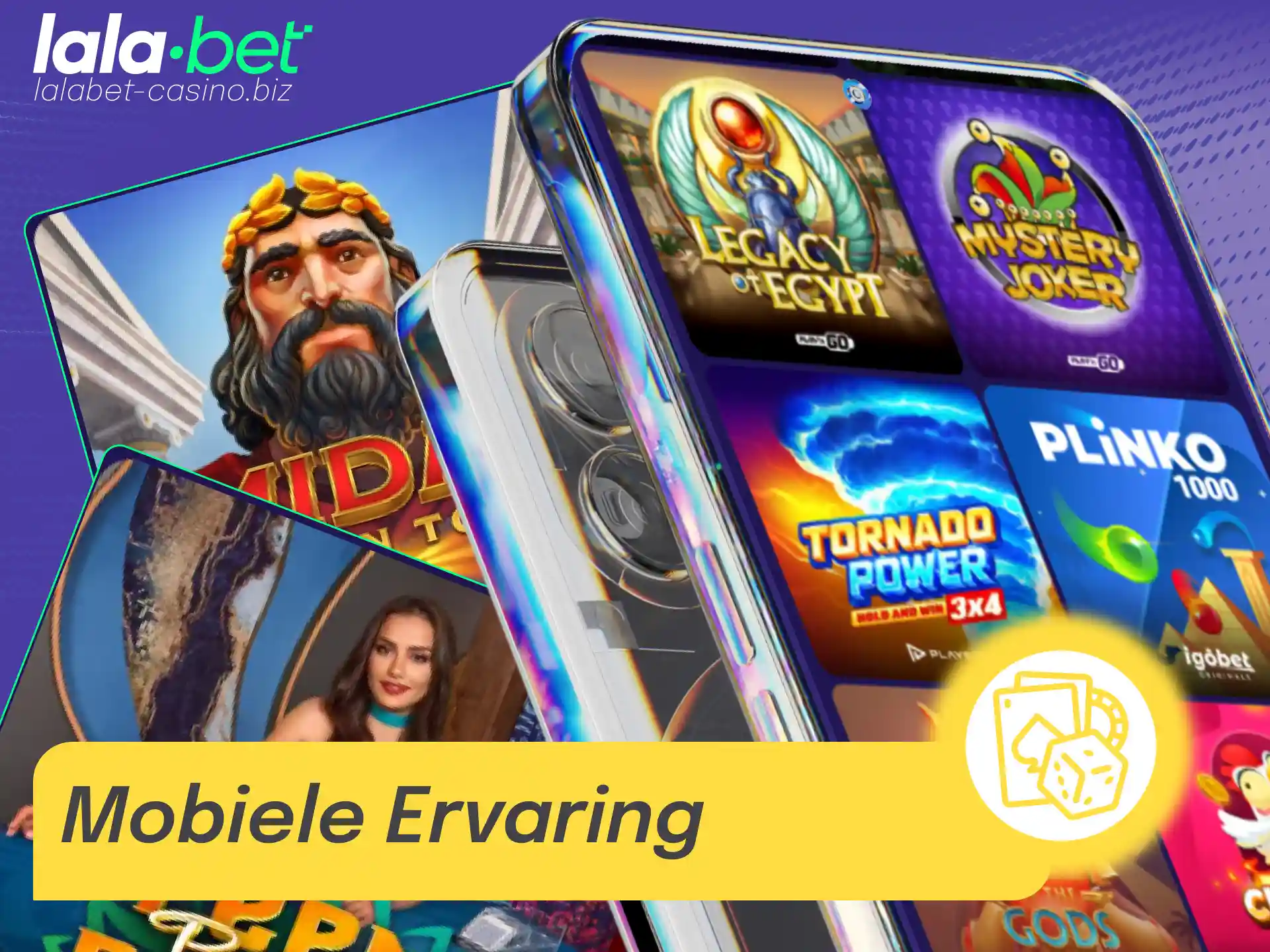 Informatie over mobiel spelen bij Lalabet via de mobiele browser en Progressive Web App (PWA).