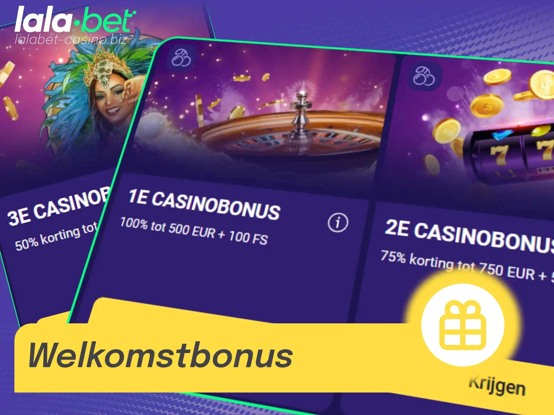 Details en voorwaarden van de Lalabet casino welkomstbonus voor nieuwe Nederlandse spelers.