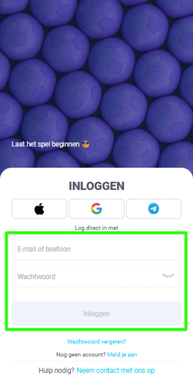Inloggen op uw persoonlijke Lalabet account om toegang te krijgen tot het platform.