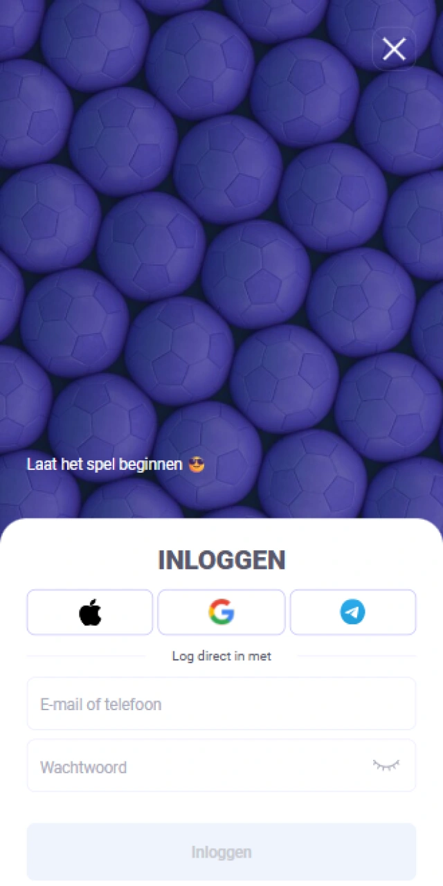 Schermafbeelding van het inlogscherm voor Lalabet spelers in Nederland.